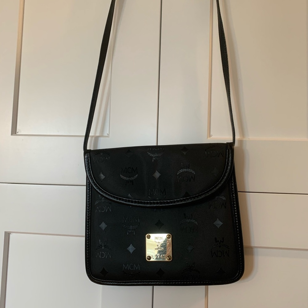 Authentic MCM munchen cross body purse